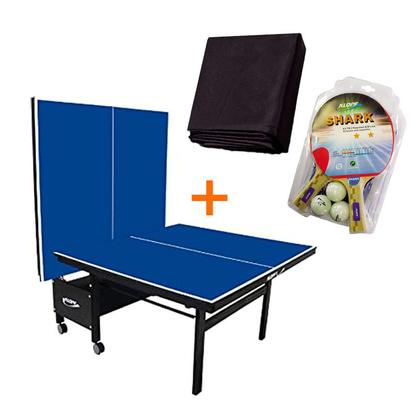 Imagem de MESA PING PONG MDF 18MM - KLOPF 1084 + KIT TÊNIS DE MESA - 5031 + Capa Impermeável