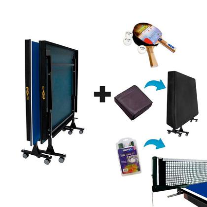Imagem de MESA PING PONG MDF 25mm KLOPF 1008 + Kit 5055 + Rede Master 5034 + Capa Mesa Fechada