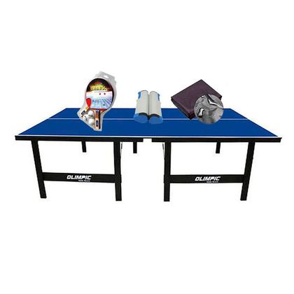 Imagem de MESA PING PONG MDP 15mm Olimpic 1013 + Kit 5055 + Rede Retrátil + Capa
