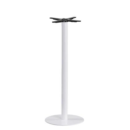 Imagem de Mesa Pisa Beta Bistrô Fratini 107,50cm (A) Disco Redondo Branco Tampo MDP Redondo Samba 60cm (L)