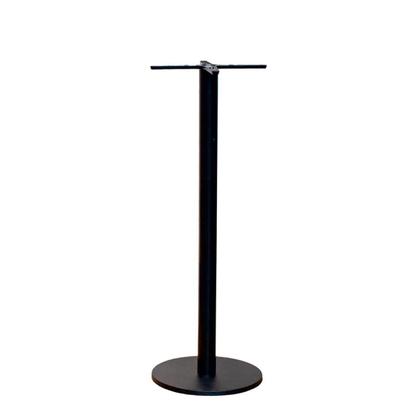 Imagem de Mesa Pisa Beta Bistrô Fratini 107,50cm (A) Disco Redondo Preto Tampo MDP Quadrado Grafito 60cm (L)