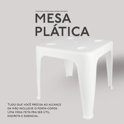 Imagem de Mesa Plástica Apoio Multiuso com Porta-copos Mor