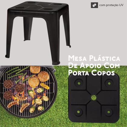 Imagem de Mesa Plástica Apoio Multiuso com Porta-copos Mor