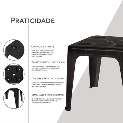 Imagem de Mesa Plástica Apoio Multiuso com Porta-copos Mor