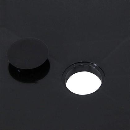 Imagem de Mesa Plástica de Apoio com Porta Copos Preta Bel