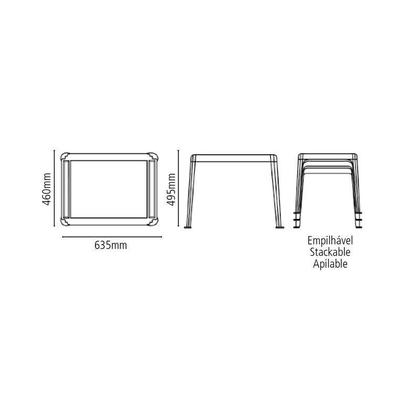Imagem de Mesa plastica monobloco infantil donachica vermelha