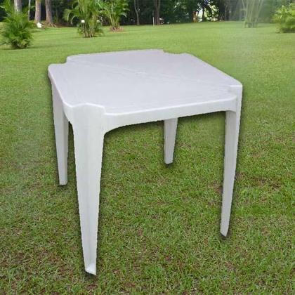 Imagem de Mesa Plástica Quadrada SOL DASLA Monobloco Plástico Branco