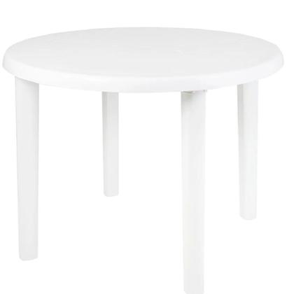Imagem de Mesa Plástica Redonda Desmontável 15151451 Mor Branco