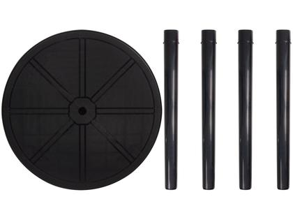 Imagem de Mesa Plástica Redonda Desmontável Preta