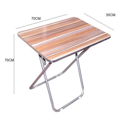 Imagem de Mesa portatil aluminio madeira camping festa suporte notebook dobravel 70x50cm home office multiuso estudo jantar