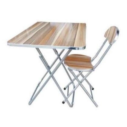 Imagem de Mesa portatil aluminio madeira camping festa suporte notebook dobravel 70x50cm home office multiuso estudo jantar