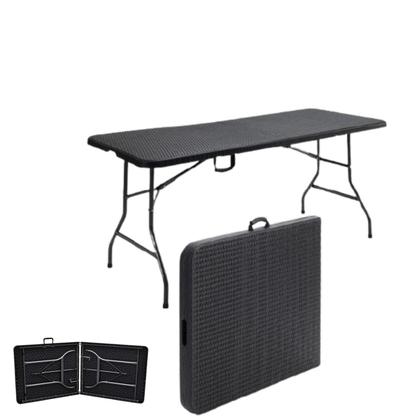 Imagem de Mesa Portátil Dobrável 1.80x76,2cm Polietileno Preta Maxchief