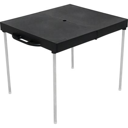 Imagem de Mesa Portátil Dobrável Para Camping com 2 Banquetas Preta Bel