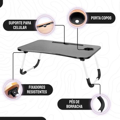 Imagem de Mesa Portátil Dobrável Suporte Para Notebook Cama iPad Madeira