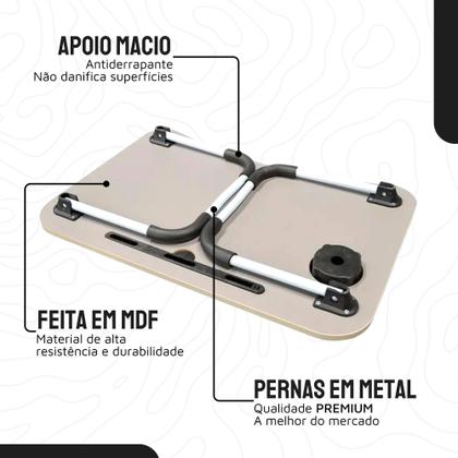 Imagem de Mesa Portátil Dobrável Suporte Para Notebook Cama iPad Madeira
