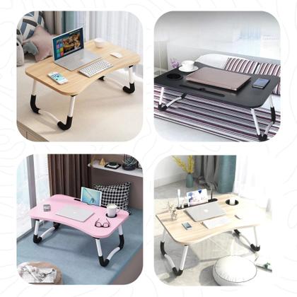 Imagem de Mesa Portátil Dobrável Suporte Para Notebook Cama iPad Madeira
