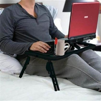 Imagem de Mesa Portátil para Notebook Multilaser AC127 Dobrável com Cooler