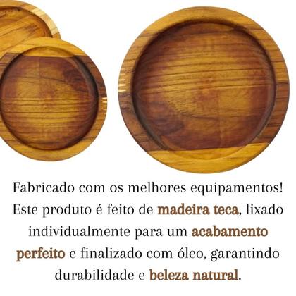 Imagem de Mesa posta cafe da manha Jogo de Xícara com pires de madeira