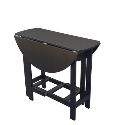 Imagem de Mesa Prática Dobrável Preta Rustica, Bar Cozinha Lazer ( REDONDA )