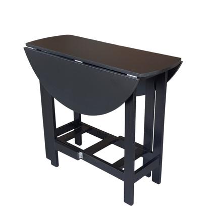 Imagem de Mesa Prática Dobrável Preta Rustica, Bar Cozinha Lazer ( REDONDA )