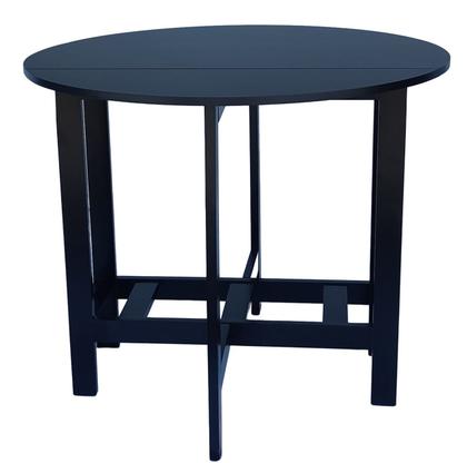 Imagem de Mesa Prática Dobrável Preta Rustica, Bar Cozinha Lazer ( REDONDA )