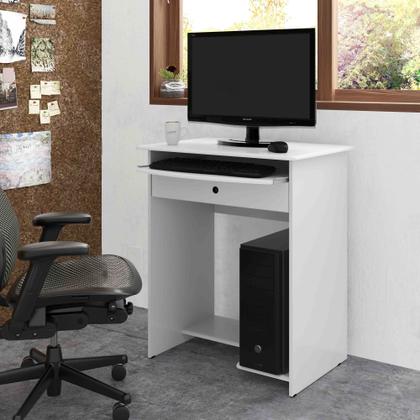 Imagem de Mesa Pratica Multiuso Com Gaveta computador/notebook Home Office Branco - EJ