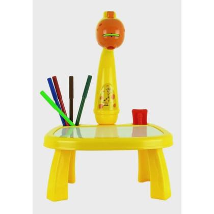 Imagem de Mesa Projetor Desenho Infantil Mesinha De Desenho Projetara (Amarelo)