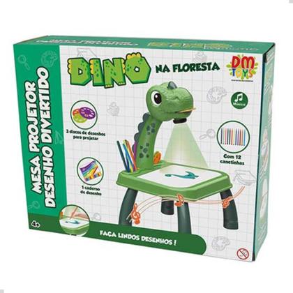 Imagem de Mesa Projetora Desenhos Mesinha Atividades Infantil Som 24 Imagens Com 12 Canetinhas Brinquedo
