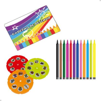Imagem de Mesa Projetora Desenhos Mesinha Atividades Infantil Som 24 Imagens Com 12 Canetinhas Brinquedo