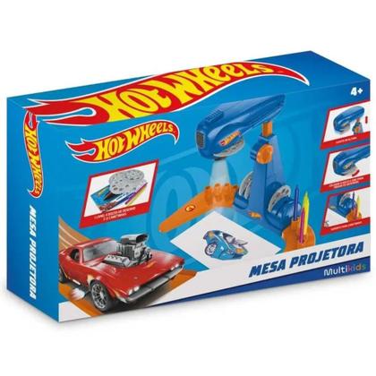 Imagem de Mesa Projetora Hot Wheels Com 32 Desenhos E Acessórios Para Colorir - Multikids