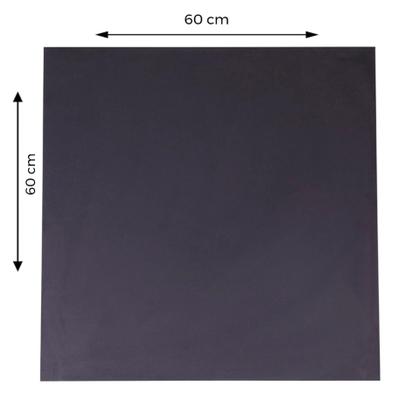 Imagem de Mesa Quadrada Alpha Inox Cor Prata 73,50 cm (Altura) com Tampo em MDP Quadrado 60 cm Preto