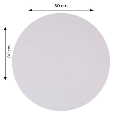 Imagem de Mesa Quadrada Alpha Inox Cor Prata 73,50 cm (Altura) com Tampo em MDP Redonda 80 cm Branco
