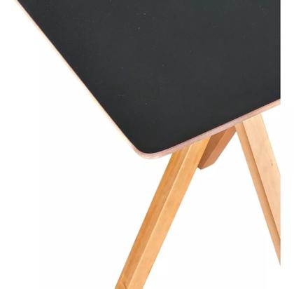 Imagem de Mesa Quadrada de Madeira 80cm June na cor Preta