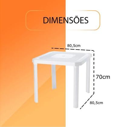Imagem de Mesa Quadrada Marrom Coffee Desmontável Bar Praia Jardim Cozinha