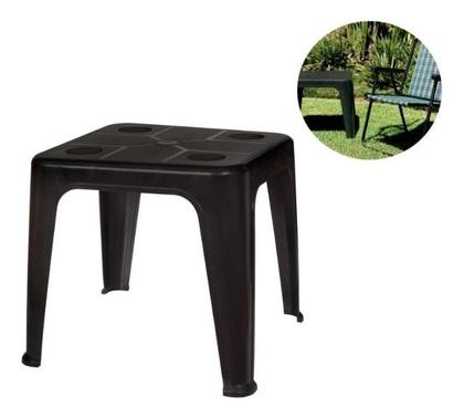 Imagem de Mesa Quadrada Plástica De Apoio Multiuso C/ Porta Copos Mor