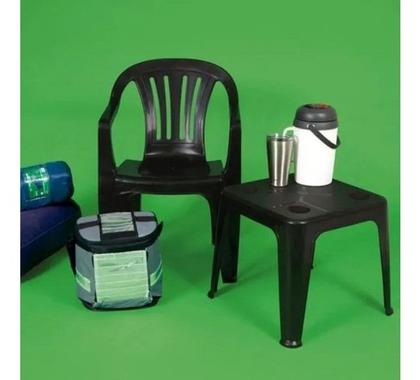 Imagem de Mesa Quadrada Plástica De Apoio Multiuso C/ Porta Copos Mor