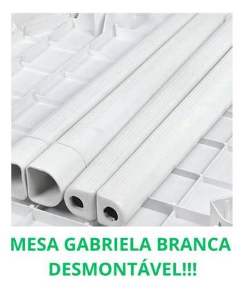 Imagem de Mesa Quadrada Resistente Desmontável 80 cm Branca Plástica Injeplastec 750