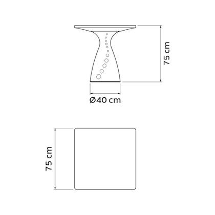 Imagem de Mesa Quadrada Tramontina Flut em Polietileno Marrom Café
