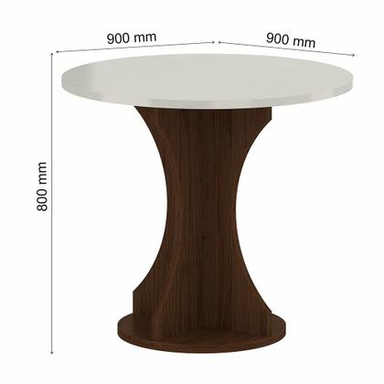 Imagem de Mesa Redonda Com 4 Cadeiras Pérsia 0,9 Imb/off/mar - Móveis Arapongas