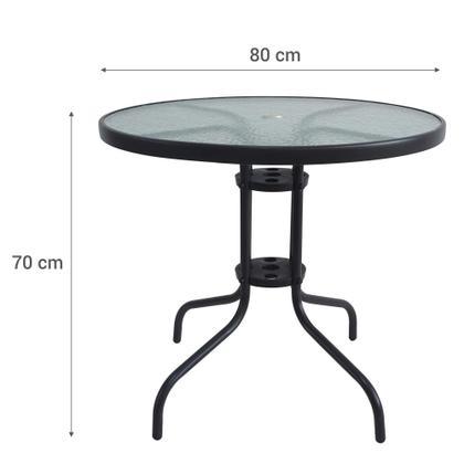 Imagem de Mesa Redonda com Vidro 80cm