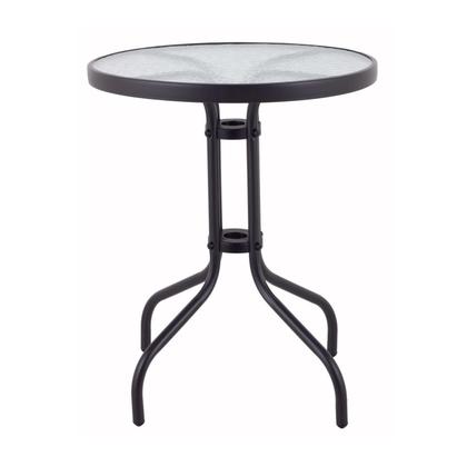 Imagem de Mesa Redonda com Vidro Temperado 60x70cm Preto Just Home Collection