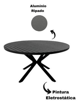 Imagem de Mesa Redonda De Alumínio 1,5 Para Área Externa E Interna