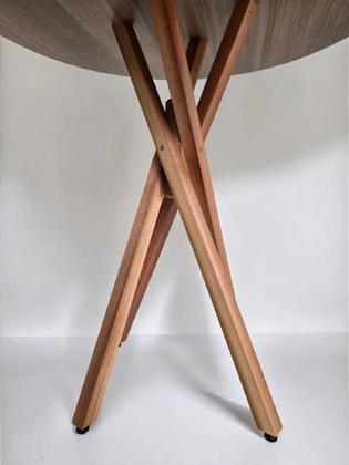 Imagem de Mesa Redonda De Jantar E Cozinha 80 Cm Pés Em Madeira