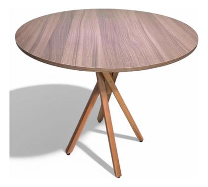 Imagem de Mesa Redonda De Jantar E Cozinha 80 Cm Pés Em Madeira