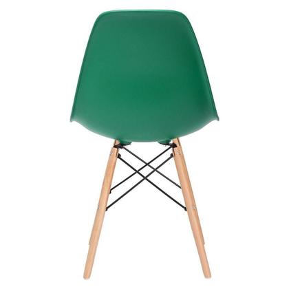 Imagem de Mesa Redonda Eames 90 Cm Preto + 4 Cadeiras Eiffel Dsw Verde Escuro