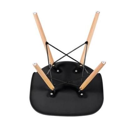 Imagem de Mesa Redonda Eiffel Cozinha Sala Jantar 80cm E 3 Cadeiras Charles Eames