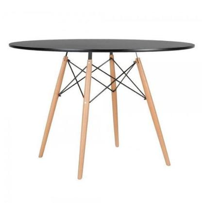 Imagem de Mesa Redonda Eiffel Cozinha Sala Jantar 80cm E 3 Cadeiras Charles Eames