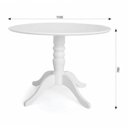 Imagem de Mesa Redonda Madeira Maciça Pé Central Torneado 4 Lugares Gardênia Yescasa