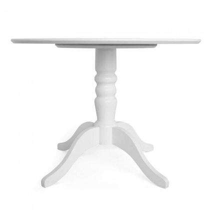 Imagem de Mesa Redonda Madeira Maciça Pé Central Torneado 4 Lugares Gardênia Yescasa