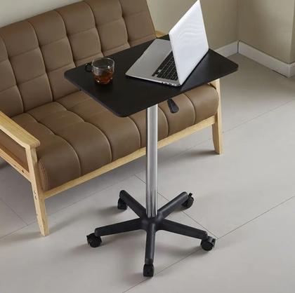 Imagem de Mesa Regulável para Home Office com Rodas para Notebook Ideal para Escritório e Estudo